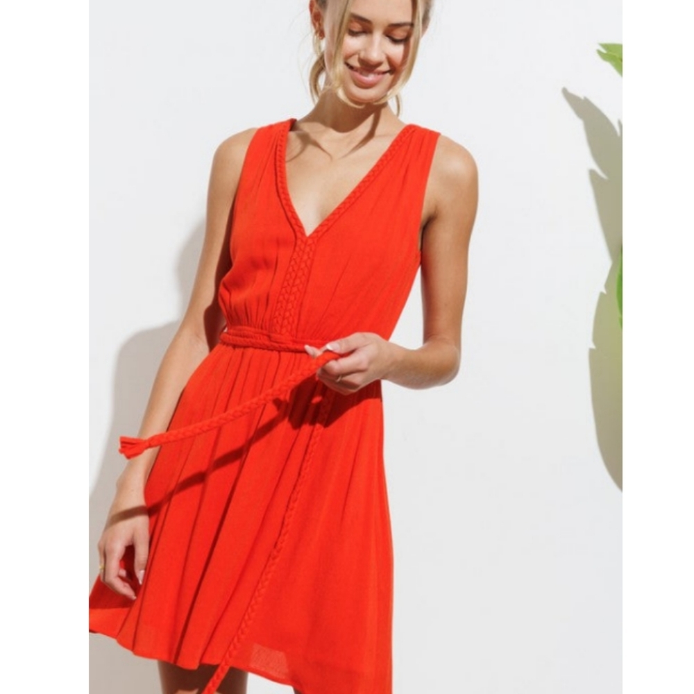 38166 Braided Mini Dress
